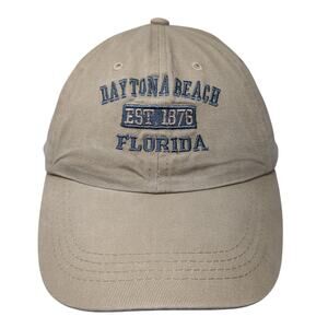 Daytona Beach Est 1876 Florida Baseball Cap Brown One Size Adjustable Old Dock